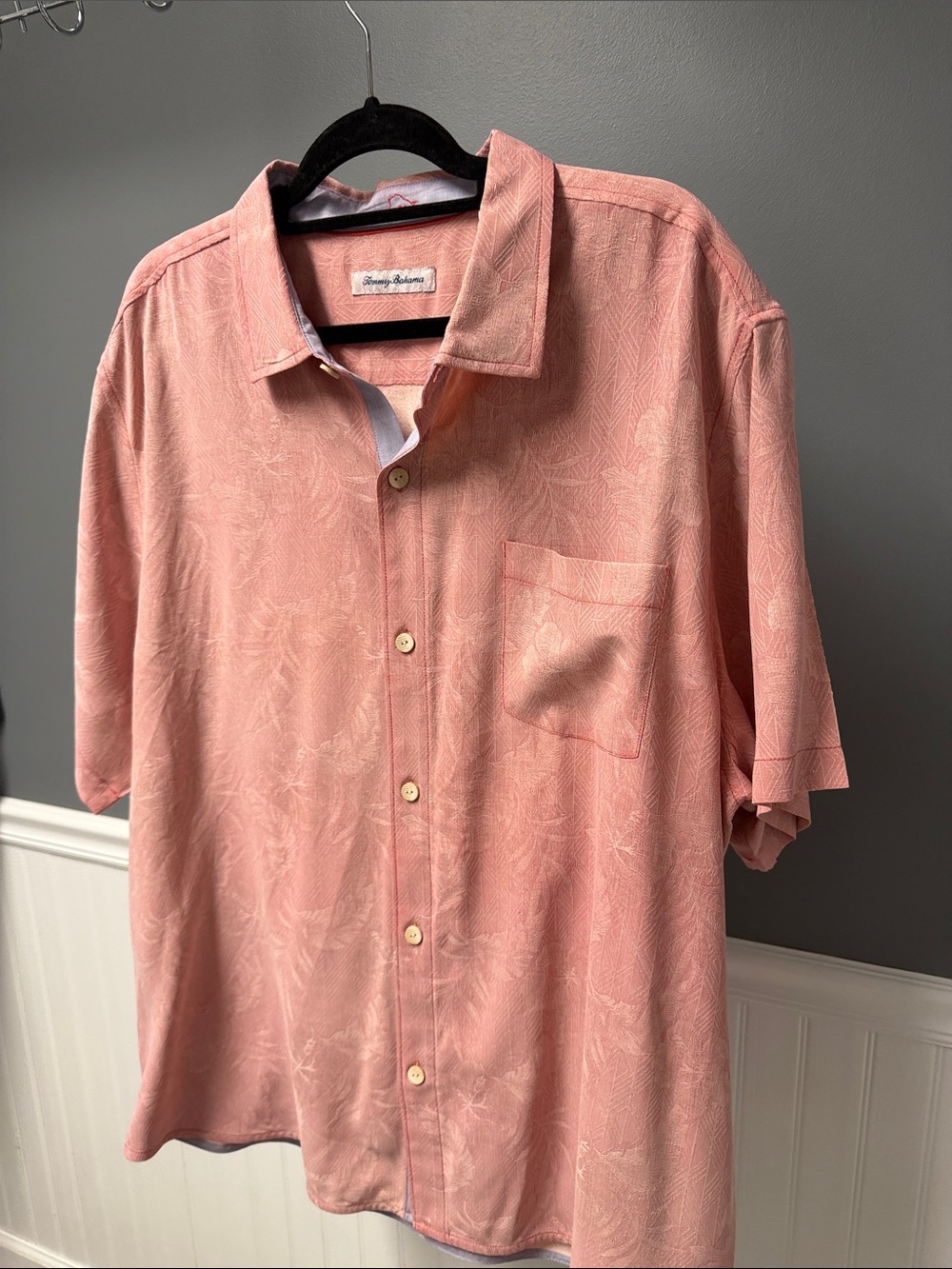 Tommy Bahama Peach Button-Down Short Sleeve Shirt